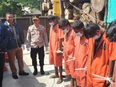 Polda Sumsel Sita 150 Batang Kayu Log Ilegal, Lima Pelaku Dibekuk di Babat Supat