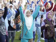 Gerak Bersama Ribuan Peserta, Staf Ahli TP PKK dan Ketua DWP Muba Tampil Antusias di KRIYA 2026