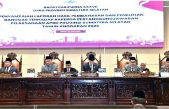 Gelar Paripurna XXXVII, DPRD Sumsel Beri Sejumlah Rekomendasi untuk Perbaikan Tata Kelola Keuangan
