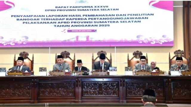 Gelar Paripurna XXXVII, DPRD Sumsel Beri Sejumlah Rekomendasi untuk Perbaikan Tata Kelola Keuangan